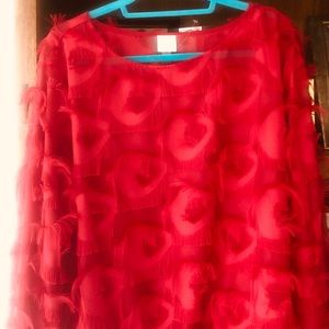 Cupio Red long Sleeve Blouse